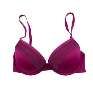 Calvin Klein Women's 32D Magenta Push Up T-Shirt Bra *